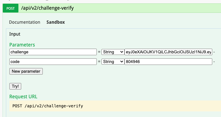 REST API - verify challenge