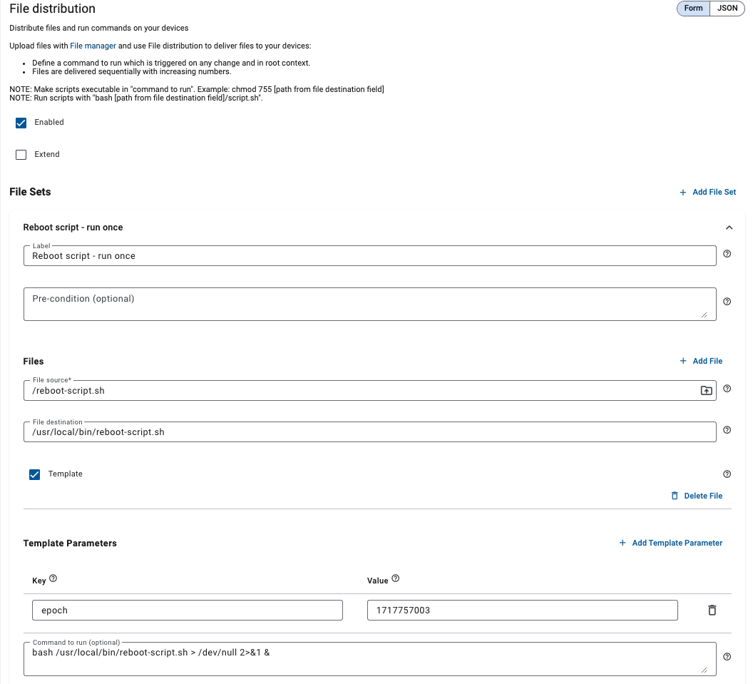 Configuration run once