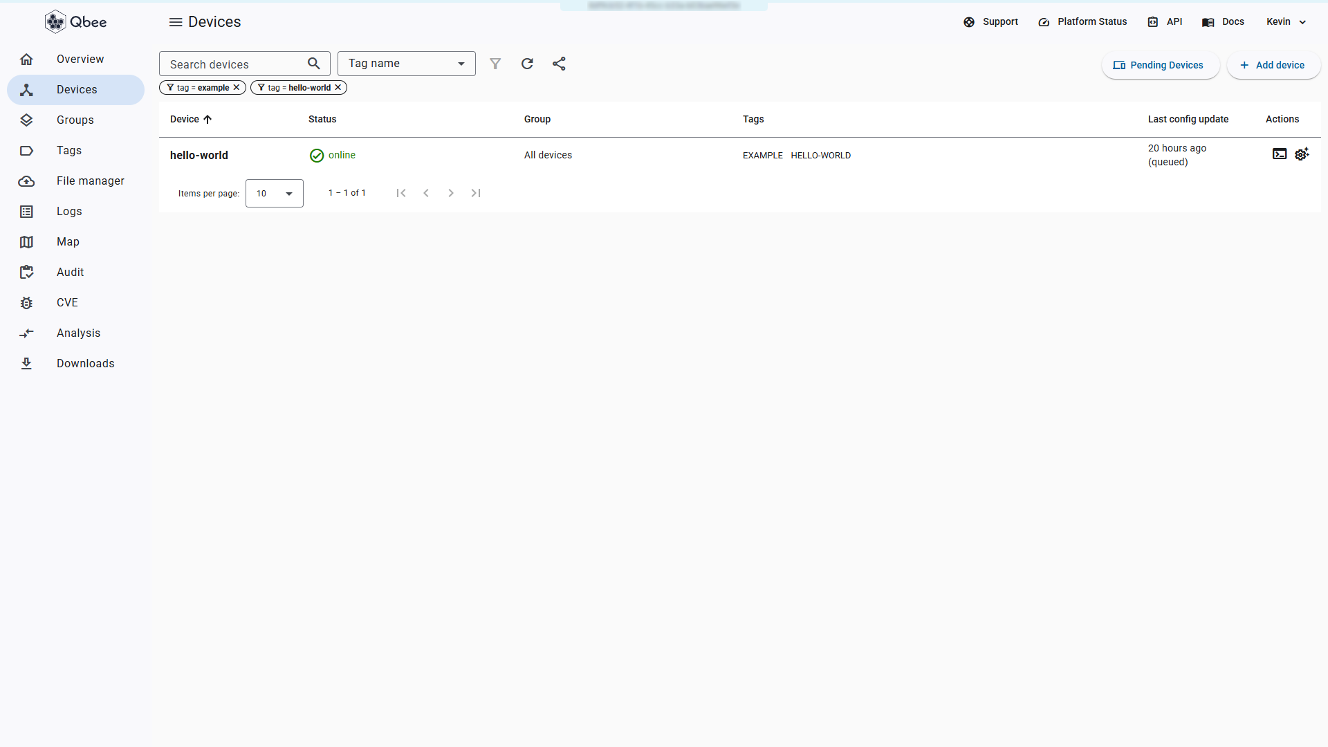 Combined tag filters with AND logic