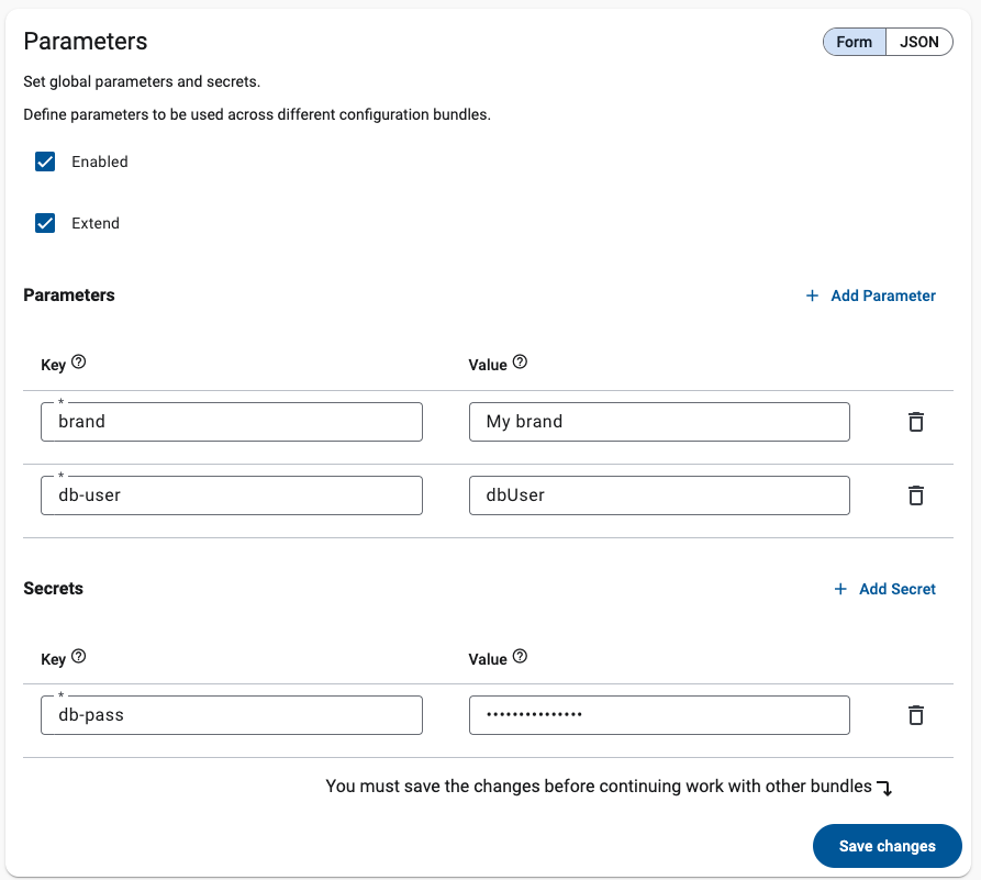 qbee parameters configuration