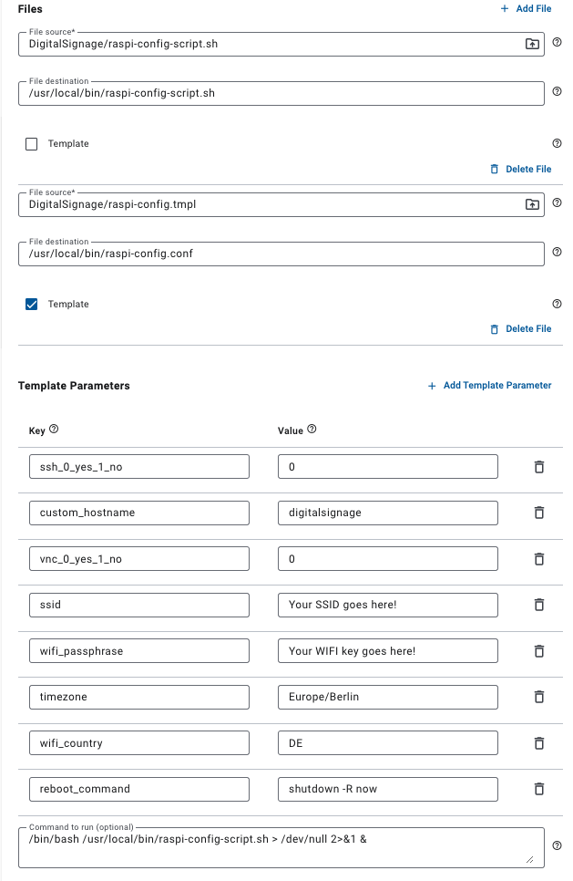 Digital Signage configuration