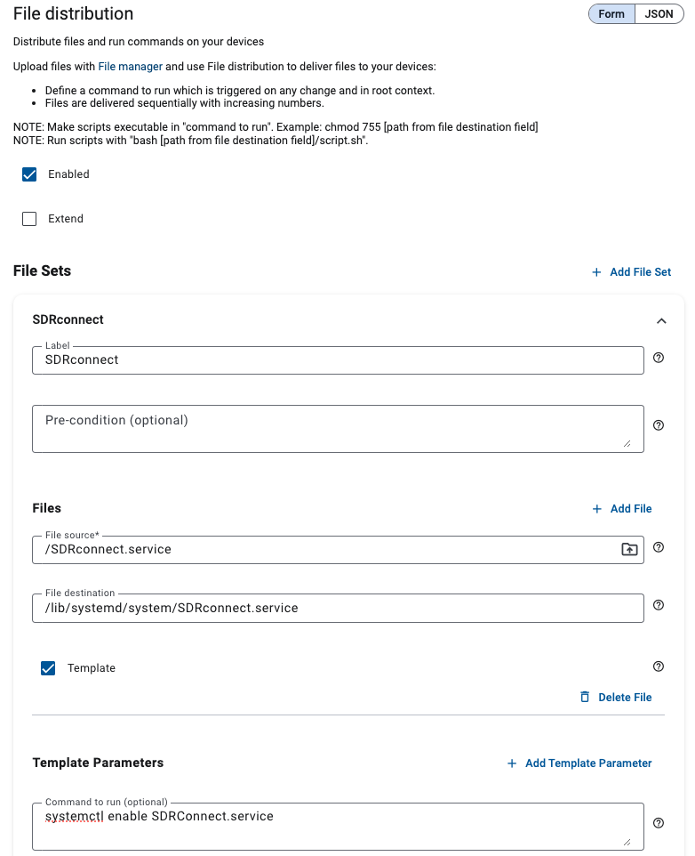 SDRconnect server service